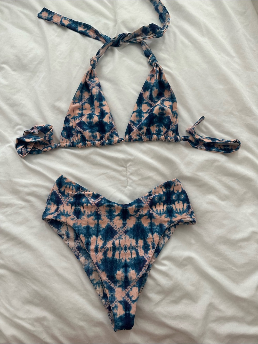 Tie-Dye Blue and Pink women’s Skatie  Bikini Set